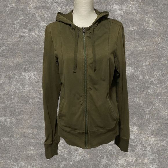 C9 by Champion Tops - C9 BY CHAMPION | Olive Green Full Zip Athletic Long Sleeve Hoodie Jacket M